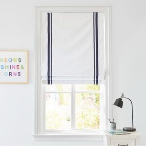 Harper Classic Border Cordless Blackout Roman Shade
(Navy/White)